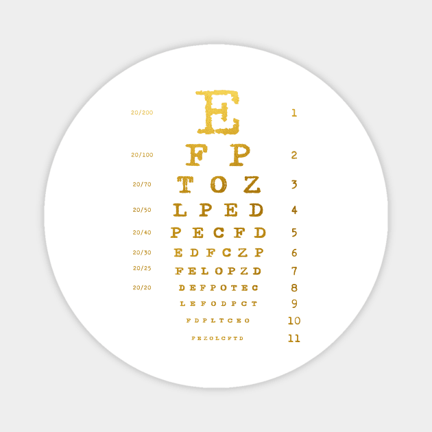 Eye Chart Diagram Magnet by erzebeth